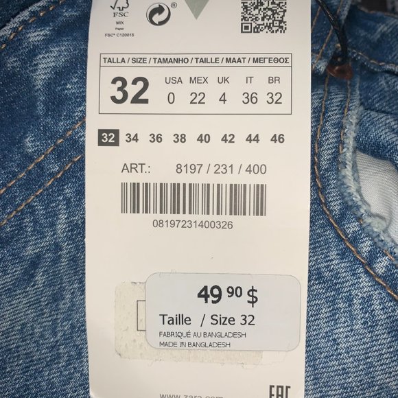 Brand New Zara "90s Mom" Jeans - Picture 6 of 6
